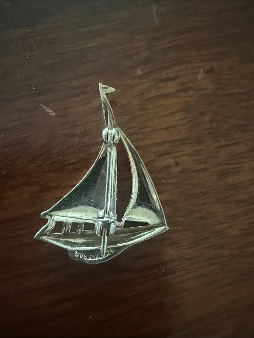 Vintage B.A. Ballou & Co. 12K gold sailboat pin/brooch